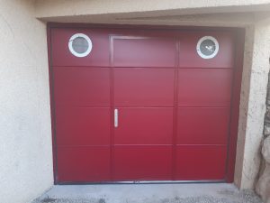 Porte de garage avec portillon St Ismier 2020